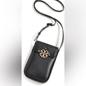 Tory Burch Black Crossbody Bag with Gold Logo